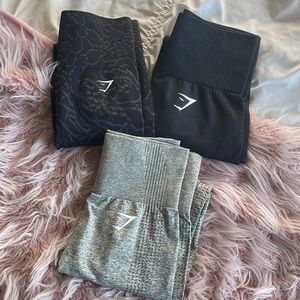3 size XS Gymshark leggings